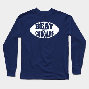 Beat the Cougars // Vintage Football Grunge Gameday Long Sleeve T-Shirt